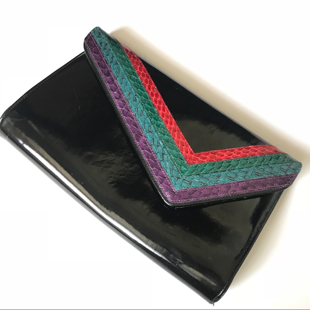 *VINTAGE* Frédrico Patent Leather Crossbody Clutch